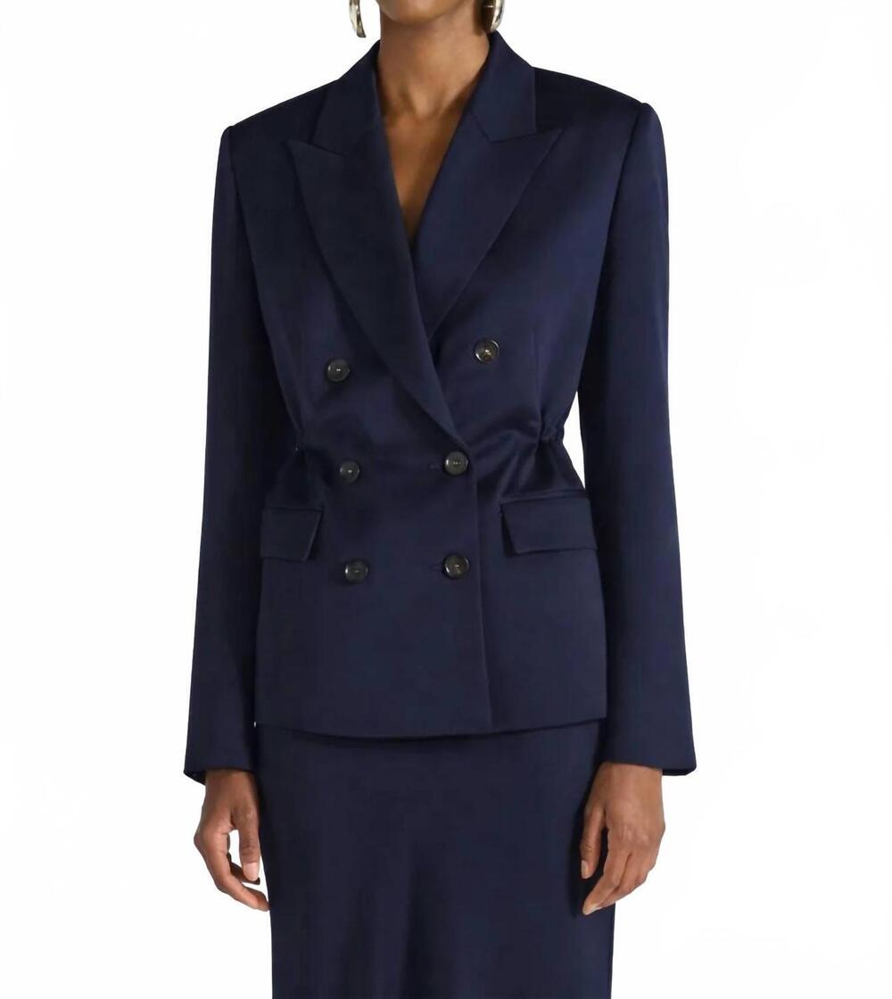 NEW LIVIANA CONTI farrell double-breasted blazer in night